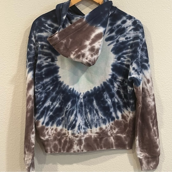 Monrow sunburst tie dye relaxed fit hoodie shades of blue and purple size small - Picture 5 of 8